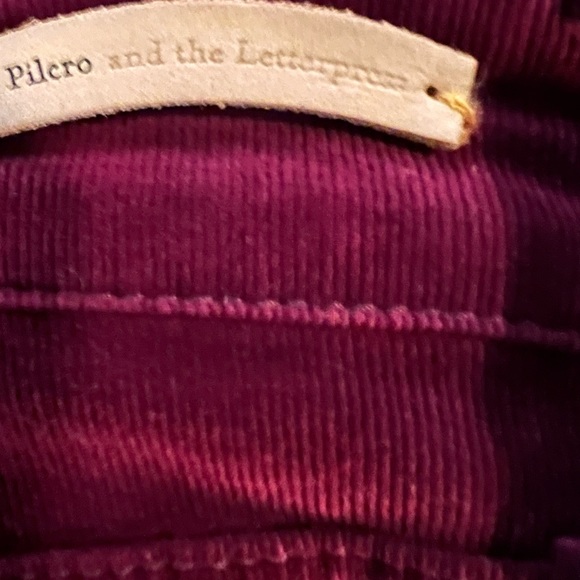 ANTHROPOLOGIE PILCRO FIT STET BURGUNDY CORDUROY ANKLE ZIP PANTS - Size 29 - Picture 12 of 16